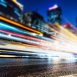 City traffic at night